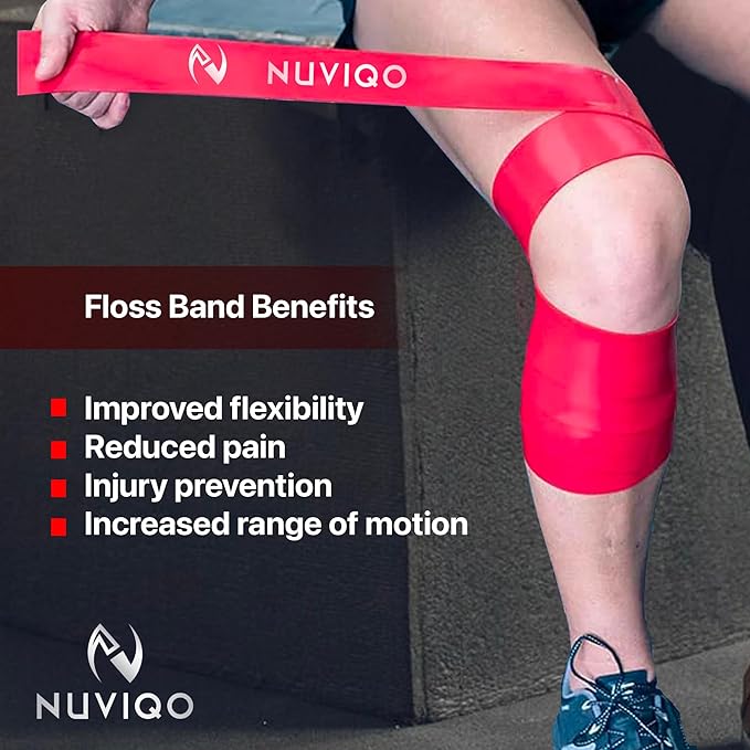Muscle Floss Bands (Pack of 2) - Compression Bands - Mobility and Recovery Bands for Improving Movement, Increasing Circulation & Reducing Soreness