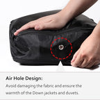 Space Saver Bags, Reusable Comforter Storage Bag, Compression Packaging Cube for Down Jacket, Bed Sheet, Clothes, Bedding, Pillows, Comforters, Blankets, 2 Pack, L