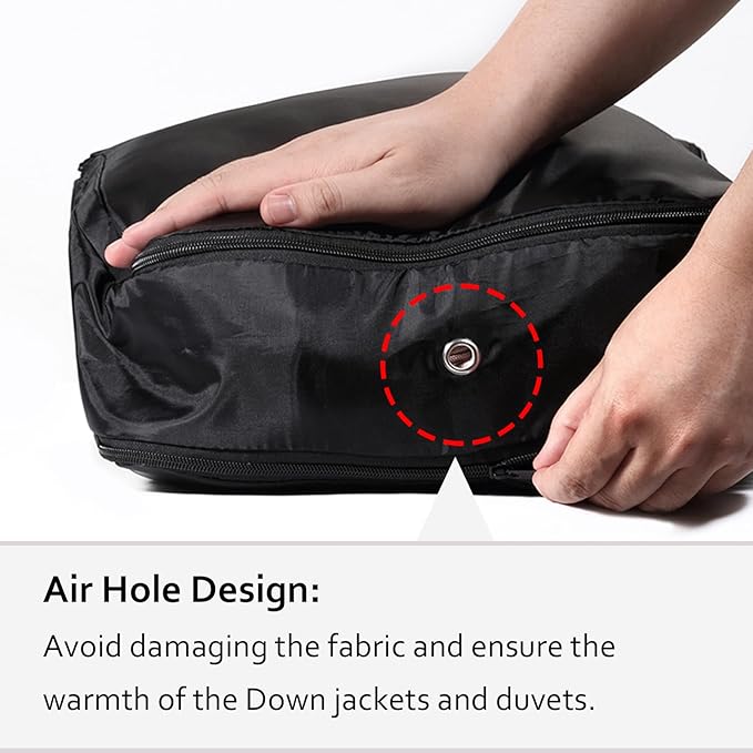 Space Saver Bags, Reusable Comforter Storage Bag, Compression Packaging Cube for Down Jacket, Bed Sheet, Clothes, Bedding, Pillows, Comforters, Blankets, 2 Pack, L