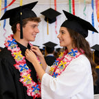 Leis for Graduation 2026, Artificial Flower Wreath with Cards Graduation Lays Gifts, Congrats Grad for High School