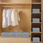 Jeans Drawer Organizers for Clothing, 5 Compartment Wardrobe Storage Box, Washable Clothes Organizer for Folded Clothes, Jeans, Pants, Leggings, t-shirts(Grey)