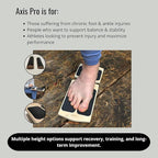 Slant Board Balance Board for Ankle & Calf Stretching – Single-Leg Axis Board for Physical Therapy, Rehab & Stability Training – Non-Slip Wooden Wobble Board