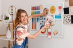 Large Bulletin Board - Foldable 24x18 Inches Cork Board Alternative, Self-Adhesive Felt Bulletin Board for Wall, Home Office Classroom Decor