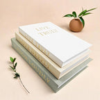 Aesthetic Decorative Books, Set of 3 Linen Fake Book Boxes, Faux Book Decor for Coffee Table, Bookshelf, Entryway Tables