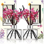 COCODOR Preserved Real Flower Reed Diffuser/Rose Perfume / 6.7oz(200ml) / 2 Pack/Reed Diffuser Set, Oil Diffuser & Reed Diffuser Sticks, Home Decor & Office Decor, Fragrance and Gifts