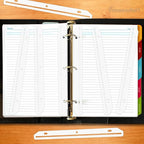 Framendino, 80 Pack 3 Hole Punched Magazine Holders for Ring Binder Organizer Insert Strips File Book Craft Paper