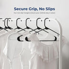 SereneLife 150-Piece Plastic Hangers Black – Heavy Duty Non-Slip Clothes Hanger Set, Durable Slim Space-Saving Closet Organizers for Coats Shirts and Dresses, 5.5 lbs Weight Capacity Each