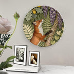 Art Nouveau William Morris Flowers And Foxes Vintage Plates of 6", 7", 8", 10", Custom Christmas Bone China Decorative Plate, Custom Gifts, Office Festival Decorations Household, with Display Stand