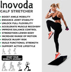 Slant Board for Calf Stretching | Achilles Stretch Board, Ankle Balance Board & Ankle Exerciser Strengthener for Relief of Plantar Fasciitis, Achilles Tendonitis & Calf Tightness | Calf Stretcher with 5 Resistance Bands & Carry Bag