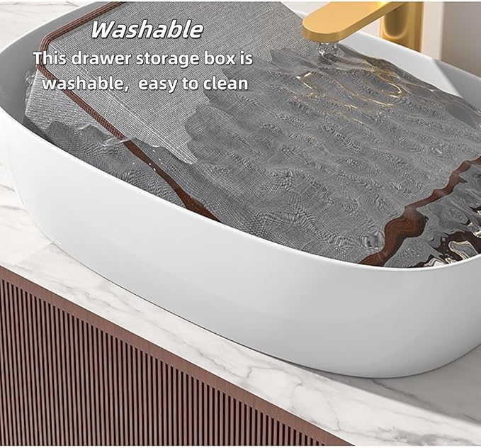 Underwear Sock Tie Storage Organizer with Lid, Foldable Closet Drawer Organizer 1+16 Cells, Drawer Fabric Foldable Cabinet Closet Storage Boxe (Grey)