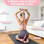 Upgraded Multifunction Pedal Resistance Band with Handle, 3 Tube Adjustable Resistance Bands for Abdomen, Waist, Arm, Core/ABS, Leg Workout - Sit Up Exercise Equipment for Women