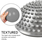 2 Pcs Hedgehog Balance Pods for Kids & Adults, Half Dome Pilates Ball Trainer with Hand Pump, Spiky Sensory Stepping Stones for Stability Training, Yoga, Gymnastics, Foot Massage & Motor Skills Development