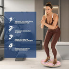 MADOG Wooden Wobble Balance Board for Adults, 15.5" Anti-Skid Sandpaper for Workout Core Trainer Physical Therapy, Home Gym Stability Board