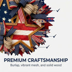 Patriotic Wreaths for Front Door, 250 Anniversary Wreath 4th of Red White and Blue Wreath, Memorial Day Flag Wreaths for Indoor Outdoor Porch Decory Holiday Decorative (#A)
