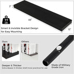 Venusmiles Floating Shelves for Wall, 48 Inch Wide x 12 Inch Deep Floating Shelves, Long Wood Floating Wall Shelf Shelves for Living Room Bathroom Bedroom Kitchen Home - (Black, 48" W x 12" D x 2" H)