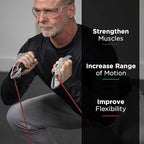 THERABAND Resistance Tubing with Soft Handles, Red, Medium Level, 48" Latex Stretch Resistance Bands for Exercise, Professional Workout Bands for Upper & Lower Body, Color-Coded Levels