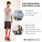 THERABAND Professional Resistance Band, Red Level 2 Medium, 5 ft Exercise Band for Physical Therapy, Strength Training, Upper and Lower Body Workouts, Yoga and Pilates