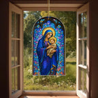 Hologram Nativity Ornament, Radiant Holy Scene Christmas Hanging Decor, Nativity Ornament, Christian Gifts for Mom, Luminous Window & Tree Decoration