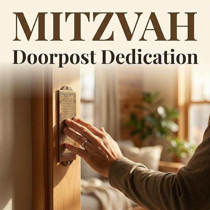 Garneck 6 Sets Mezuzah for Door: Vintage Religious Mezuzah with Holy Scroll and Case Metal Shema Scroll Holder for Jewish Home Entrance Door Frame Mitzvah Gift for Housewarming