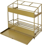 Umbrella Holder Entryway, Umbrella Stand Rack 26.8*12.6*27.6in Metal Square Umbrella Rack Organizer Removable Drip Tray Open Design Hollow-Out Design Drip Tray Handle Raised Feet