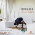Cork Yoga Blocks + Yoga Towels Bundle - 2 Natural Cork Yoga Blocks & 2 Super-Absorbent Non-Slip Towels - Eco-Friendly, Durable & Supportive Set for Hot Yoga, Pilates, Meditation & Home Workouts