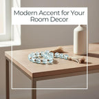 Elegant Glass Beads Garland Accent for Home Decor and Bathroom - Layered Surface Accent for Office, Room and Living Room - Modern Shelf and Coffee Table Decor for Curated Spaces - 2", Blue