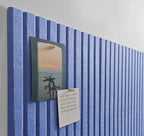 Large Cork Board for Office, 8 Pack Felt Wall Tiles with Slat Wall Paneling and Safe Removable Adhesive Tabs, Felt Bulletin Board Pin Board Cork Boards for Walls - Sky Blue