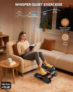 Under Desk Oval Exercise Machine Electric Oval Leg Exerciser Seen on TV 12 Speed Foot Exerciser for Seniors Portable Mini Seat Pedal Exerciser for Home Office
