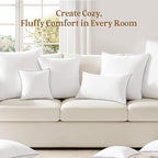 puredown® 22x22 Pillow Inserts Set of 2, Full Fluffy Down Alternative Decorative Pillows, Soft Plush Throw Pillows for Couch, Sofa, Bed and Home Decor
