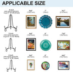 Vivinin 6 Pack Plate Stands for Display, Holder for 4 Inch Pictures, Metal Frame Stand and Artwork Display