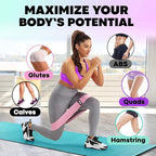 Fabric Resistance Bands for Women & Men – 4 Durable Exercise Bands for Working Out, Non-Slip & Non-Pinching Workout Bands – Multiple Resistance Levels Booty Bands for Legs Butt Glutes Hips Abs & More.