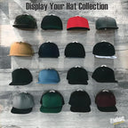 Hat Hangers for Wall, Stronge Adhesive Hat Holders Display, No Driling Caps Holder Organizer, 20 Pack Hat Hook for Baseball Caps, Wall Mounted Cap Rack, Translucent Black