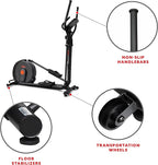 Sunny Health & Fitness Power Stride Smart Elliptical with 17.7" Stride & Pulse Sensor, 16 Level Magnetic Resistance Cross Trainer for Home Full Body Workout with SunnyFit App, Optional Electromagnetic