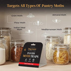 16 Pack Pantry Moth Traps for House Indoor – Advanced Red Line Formula Pantry Moth Traps with Pheromones Prime – Safe & Non-Toxic – Targets Indian Meal Moths & Other Pantry Moths
