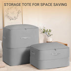 3 PCS XL Ultra Space Saving Compression Organizer space saver bags Space Saving bags for storage clothes, blankets, Comforters, Bedding Sets (Gray, 21.3 x 23.6 x 16.5 inches)