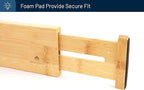 RoyalHouse Large Drawer Organizer (18" - 22") Adjustable Bamboo Drawer Dividers Organizers, Expandable Drawer Separators for your Kitchen, Bedroom, Bathroom, Dresser, Office, and More (4 pieces)