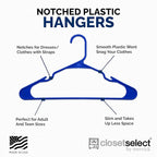 Plastic Hangers 50 Pack - Space Saving Clothes Hangers, Made in USA, Durable & Strong Plastic Shirt & Coat Hanger with Notches & Shoulder Grooves, Non-Slip Clothing Hangers | Royal Spice