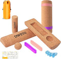 Cork Balance Board Foot Recovery & Balance Training Kit with Toe Separators, Massage Ball & Resistance Bands Plantar Fasciitis Relief, Foot Strengthening, Stability & Mobility for Sports & Outdoors