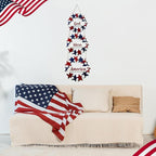 Peryiter 4th/Fourth of July Decoration 27 Inch Patriotic Wreath for Front Door Wooden Red White and Blue Star Sign Memorial Day God Bless America Decor for Porch Wall Outside, Assembly Required