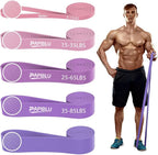 Pull Up Bands, Resistance Bands Set for Pull-Up Assistance, Exercise Bands with Door Anchor & Grip Pads for Men & Women Working Out, Physical Therapy, Muscle Training