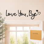 Dripykiaa Love You Bye Wood Sign Home Decor Boho Decor Wall Decor Express Love and Warm for Your Family Lovers Wall Art Gift Hallway Entryway Door Valentine Decorations for Home