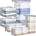 8 Pack Vacuum Storage Bags, Cube Combo (3 Jumbo+5 Medium), Vacuum Seal Bags for Clothing, Bedding, Blanket, Space Saving Closet Organization