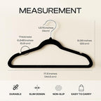 Utopia Home Velvet Hangers 100 Pack – Luxury Non-Slip Slim Pant & Coat Hangers, Strong Space-Saving Clothes Hangers with Pants Bar and 360° Swivel Hook – Black