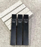 A&S Mezuzot Quartz Mezuzah Case with Engraved Shin Design Easy Peel and Stick Judaica Door Mezuza (Black Quarts, 8 Inches)
