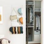 HapiRm Over Door Hat Rack - 3 Tier Wall Mounted Hat Organizer with 24 Hooks, Baseball Cap Organizer Storage Holds up to 24 Caps for Door, Bedroom, Closet