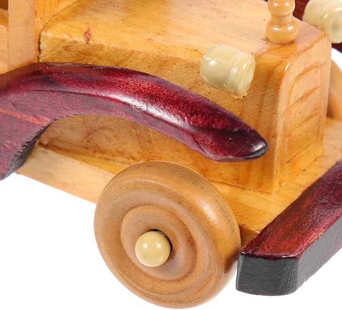 BESPORTBLE Vintage Wooden Car Model Decor Retro Wood Craft Ornament for Home Desktop Lightweight and Chic Rustic Vehicle Decoration Creative Collectible Gift for Model Enthusiasts