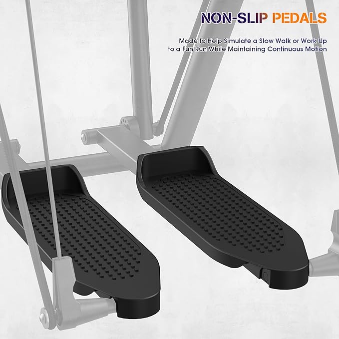 Air Walk Elliptical Glider Machine,Ellipse Machine for Home Cross-Training Arm/Leg Cardio Workout Equipment,Fully Assembled Low-Impact Design for Home Gym,600LBS Loading Capacity-New Version
