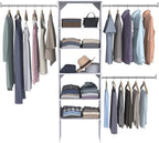 ClosetMaid SuiteSymphony Wood Closet Organizer System, 25-Inch Starter Kit with Tower and 3 Hang Rods and Shelving, Adjustable Shelves, Customizable Insert, Reach-in or Walk-in Closets, Pure White