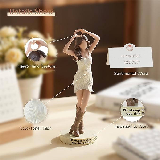 Storieme Inspirational Figurine Gifts for Women: Emotional Support Gift for Teen Girls - Soul Sister Best Friend Birthday Present