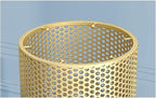 Umbrella Stands Hollowed-out Metal Umbrella Holder with Hooks,Umbrella Rack Modern Round Outdoor Hallway Entryway Umbrella Stand Rack (Color : Gold, Size : 58cm)